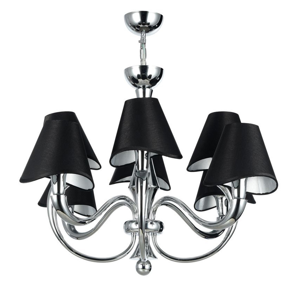 MOD206-08-N. Maytoni. Люстра  8*E14  40W 220V. Хром, черный