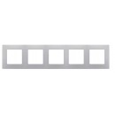 672555. Legrand. Etika (Алюминий).Рамка на 5-постов не горючий пластик
