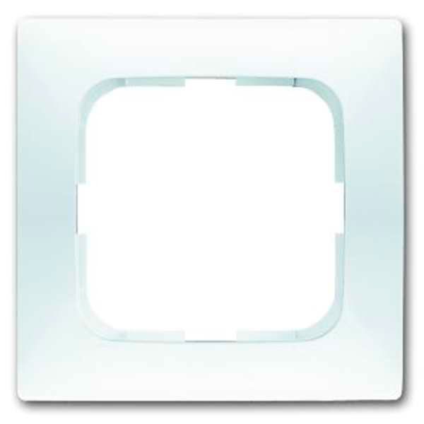 Рамка на 1-пост Альпийский белый пластик глянец. ABB Spring BJE1722-214/1725-0-1475