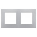 672552. Legrand. Etika (Алюминий). Рамка на 2-поста. не горючий пластик