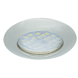 Встраиваемый светильник круг выпуклый 1*Gu5.3 220V,. хром. EcolaFC1612EFY