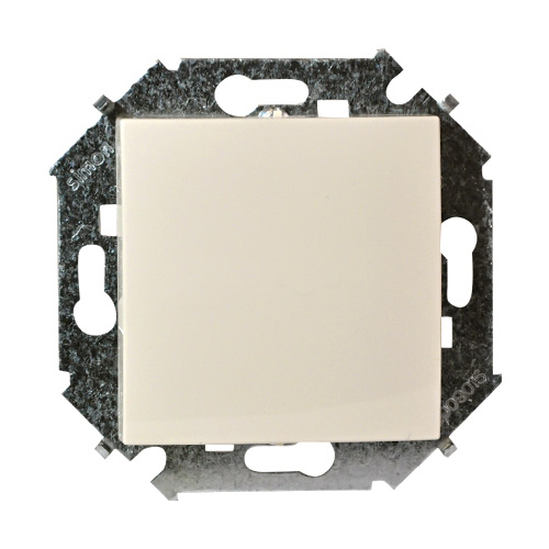 Simon Simon15 Слоновая кость Механизм 1-клавишного выключателя, проходного IP20 250V Слоновая кость 