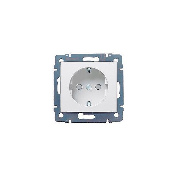 774421. Legrand. Valena (Белый). Розетка 2К+З с заземлением, со шторками, 16A, встраиваемый монтаж, 