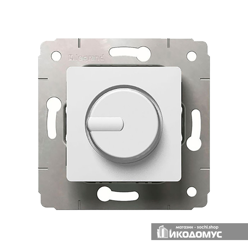 773617. Legrand Cariva (Белый). Светорегулятор 60W-300W, для ламп накаливания и галогена