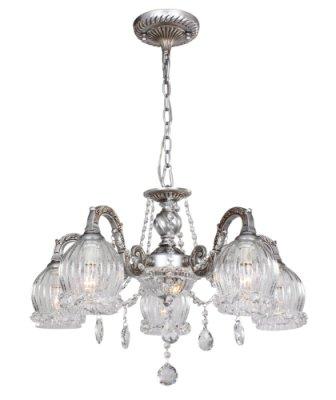 1439-6Р. Favourite. Люстра  5*E14+1*G9  40W 229V. Античное серебро