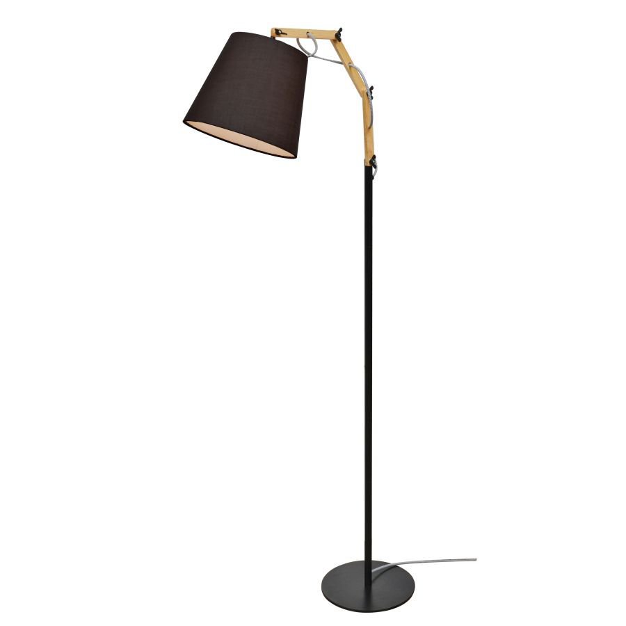 A5700PN-1BK Arte Lamp Pinocchio. Торшер 1*E27 60W 230V, Черный, светлое дерево