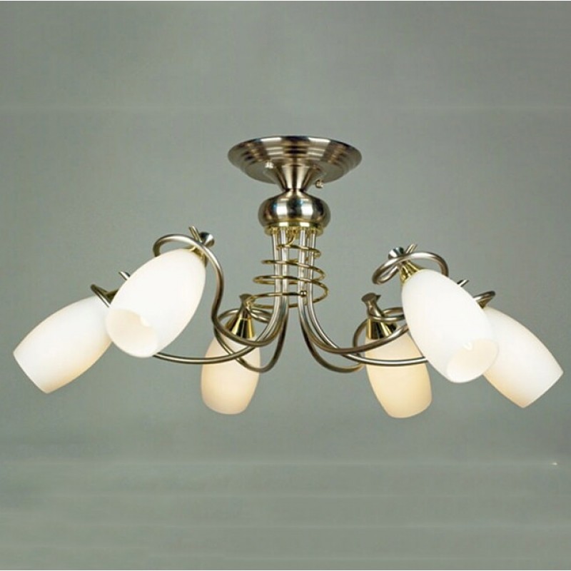 CL120161. CitiLux. Люстра  6*E14  60W 220V. Хром матовый, золото