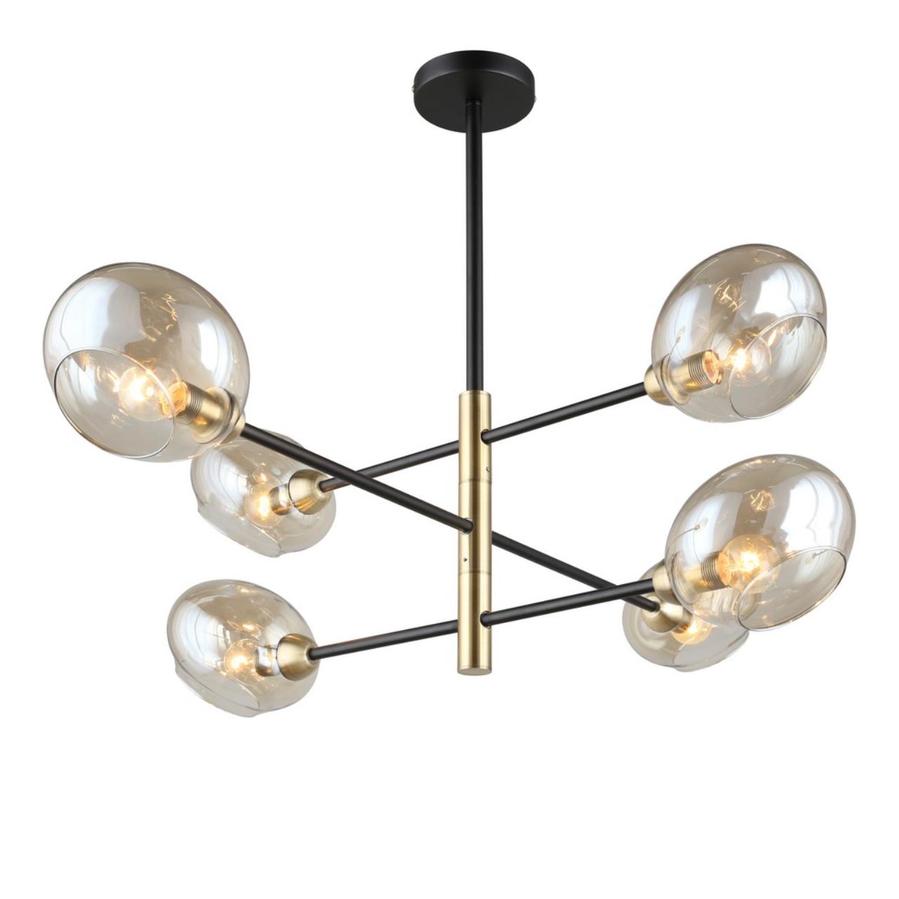 OML-94307-06 Omnilux Люстра  6*E14  40W 220V. Черный, бронза