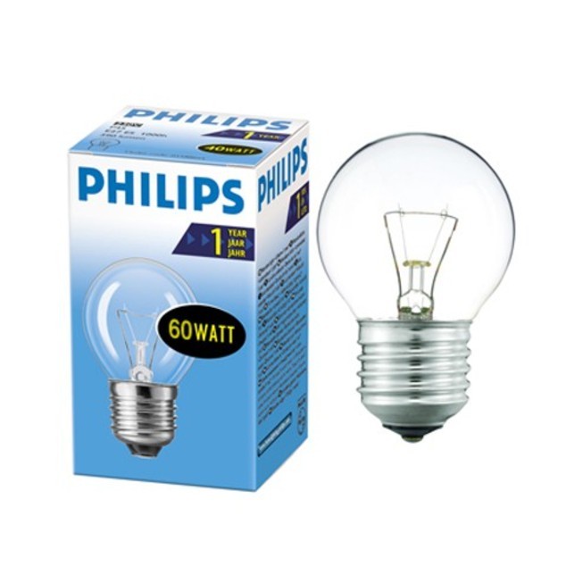 Лампа накаливания "Шар" . E27, 40, 230, Philips P45 P45 40W E27 CL 230V