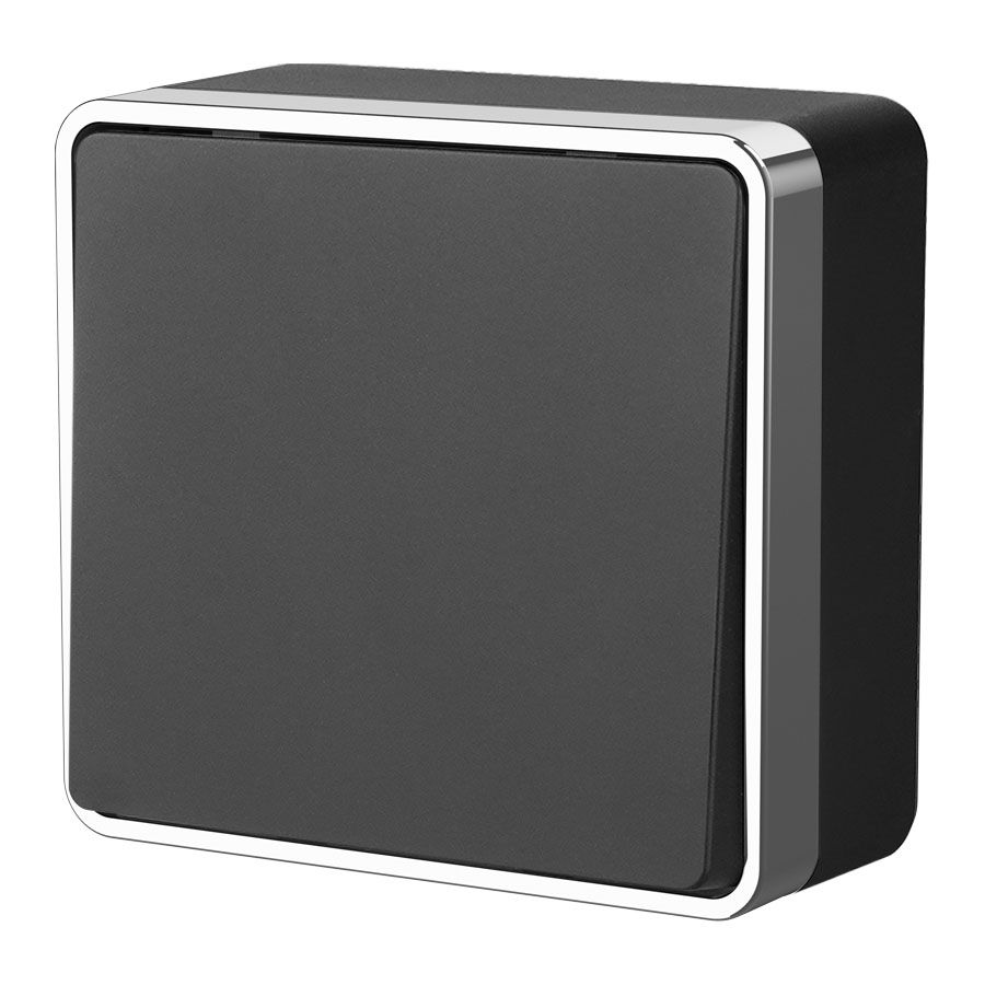 Выключатель накладной 1-клавишный черный IP20 Werkel Gallant W5010035