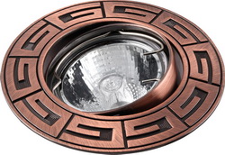 ANTIC 51 1 18.Comtech.ANTIC.Встраиваемый светильник MR16. , поворотный. Состаренная медь, круглый. 1