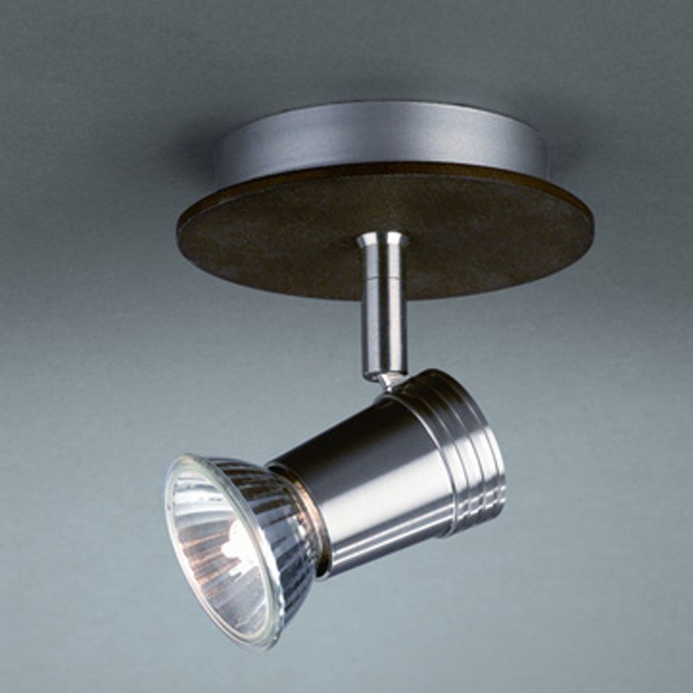 54280-17-10 Massive Светильник настенный, 1*GU10 50W 220V. Никель матовый/Коричневый