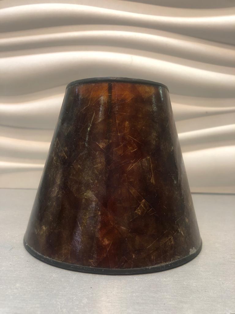 1852-Br.Комплектующие.Абажур на патрон E14, Слюдовое стекло. Коричневый