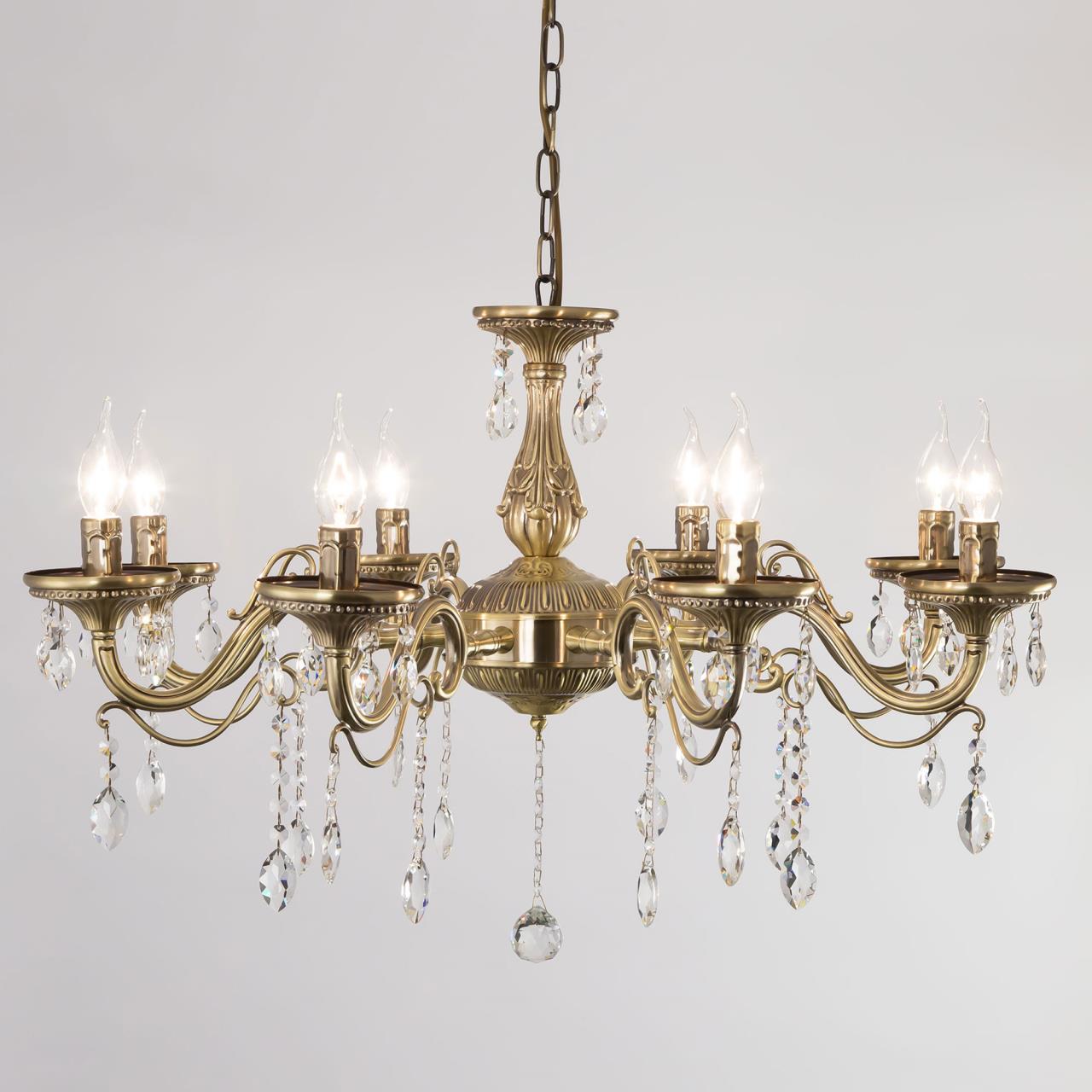 CL404183. CitiLux. Люстра  8*E14  60 220V. Бронза, хрусталь