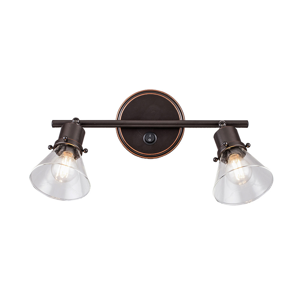 CL564521.CitiLux.Настенно-потолочный светильник (Спот).Коричневый, прозрачный.2*E14,60W 220V