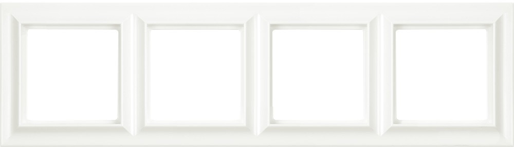 Jung Eco Profi Standart  Рамка на 4 поста Белый глянцевый EPS484WW