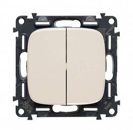 752805. Legrand. Valena Allure (Слоновая кость). Выключатель 2-клавишный