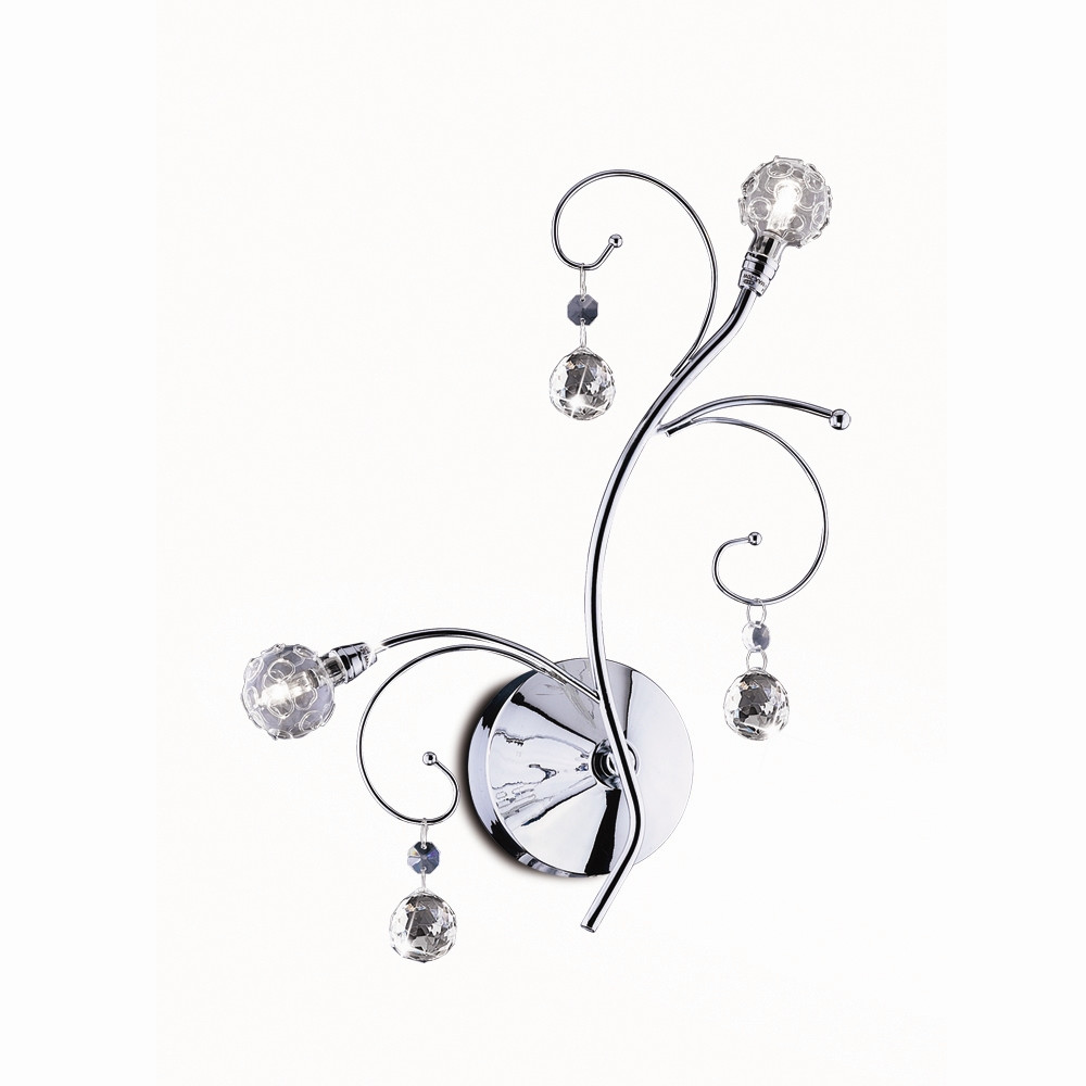 Бра, настенный светильник. Хром 2*G4 20W 220V. Odeon Light Malota 1848/2W