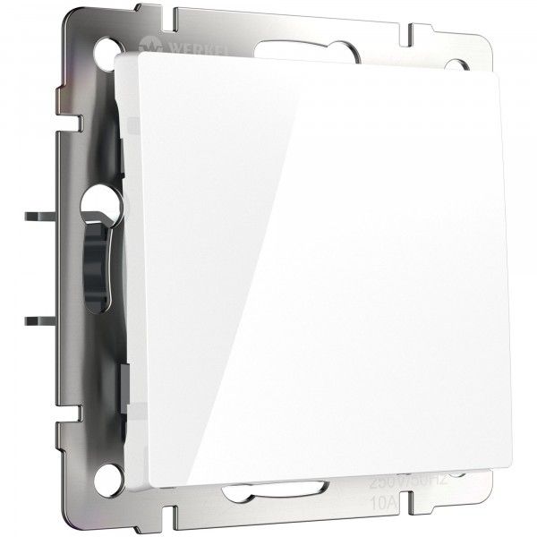 Выключатель 1-клавишный Белый глянцевый Werkel. W1110001