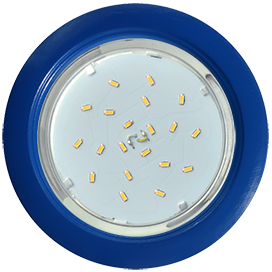 Встраиваемый светильник круг 1*GX53 220V,. Синий. Ecola FL5355ECD