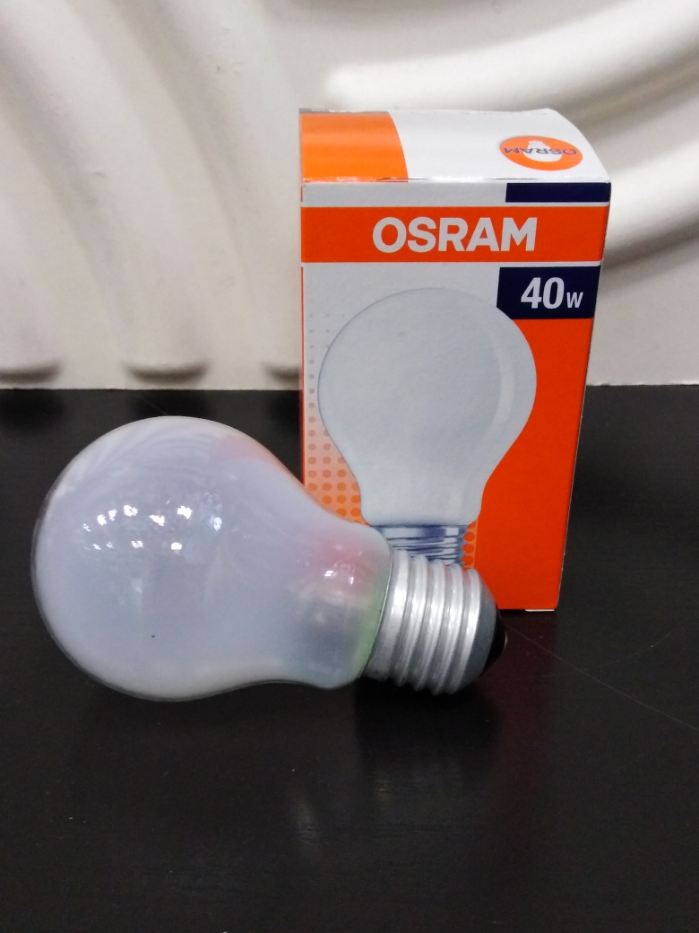 Лампа накаливания "A50" . E27, 40W, 230V, Osram Clas A CLAS A FR 40W E27