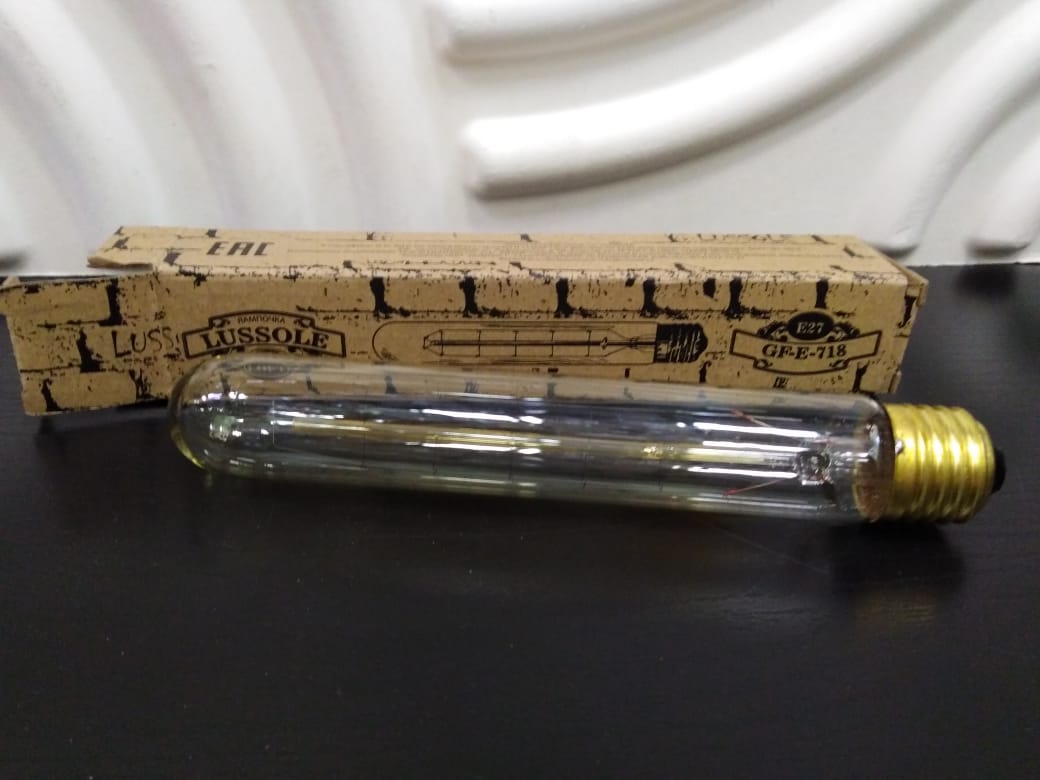 Лампа накаливания "Трубчатая" . E27, 60W, 220V, Lussole Vintage GF-E-718