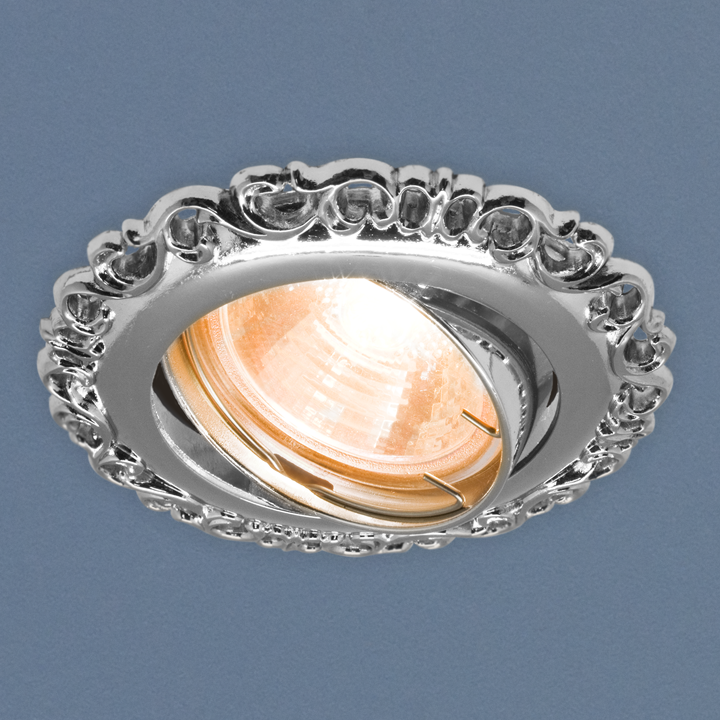 636 MR16 CH.Elektrostandard.Встраиваемый светильник MR16. , поворотный. хром, круглый. 1*Gu5.3, 50W,