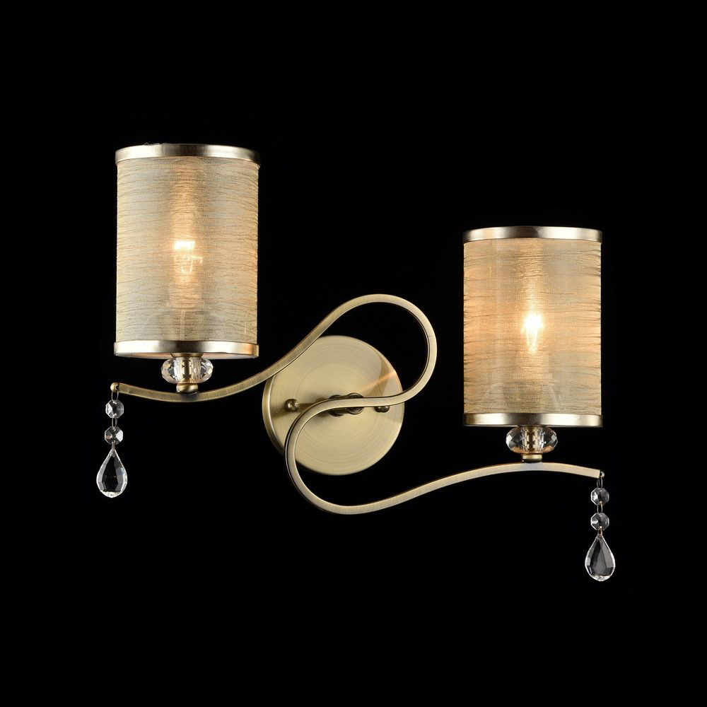 Бра, настенный светильник. Бронза 2*E14 40W 220V. Freya Faust FR2300-WL-02-BZ