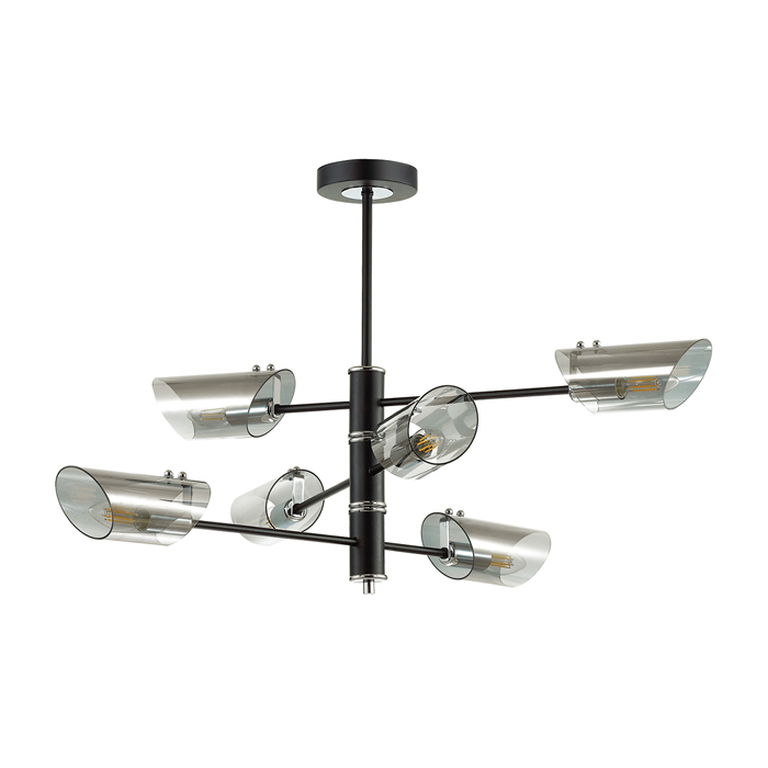 4402/6C. Lumion. Люстра  6*E14  40W 220V. Черный, хром