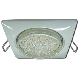 Встраиваемый светильник 1*GX53 220V,. Белый. Ecola FW53S4ECB