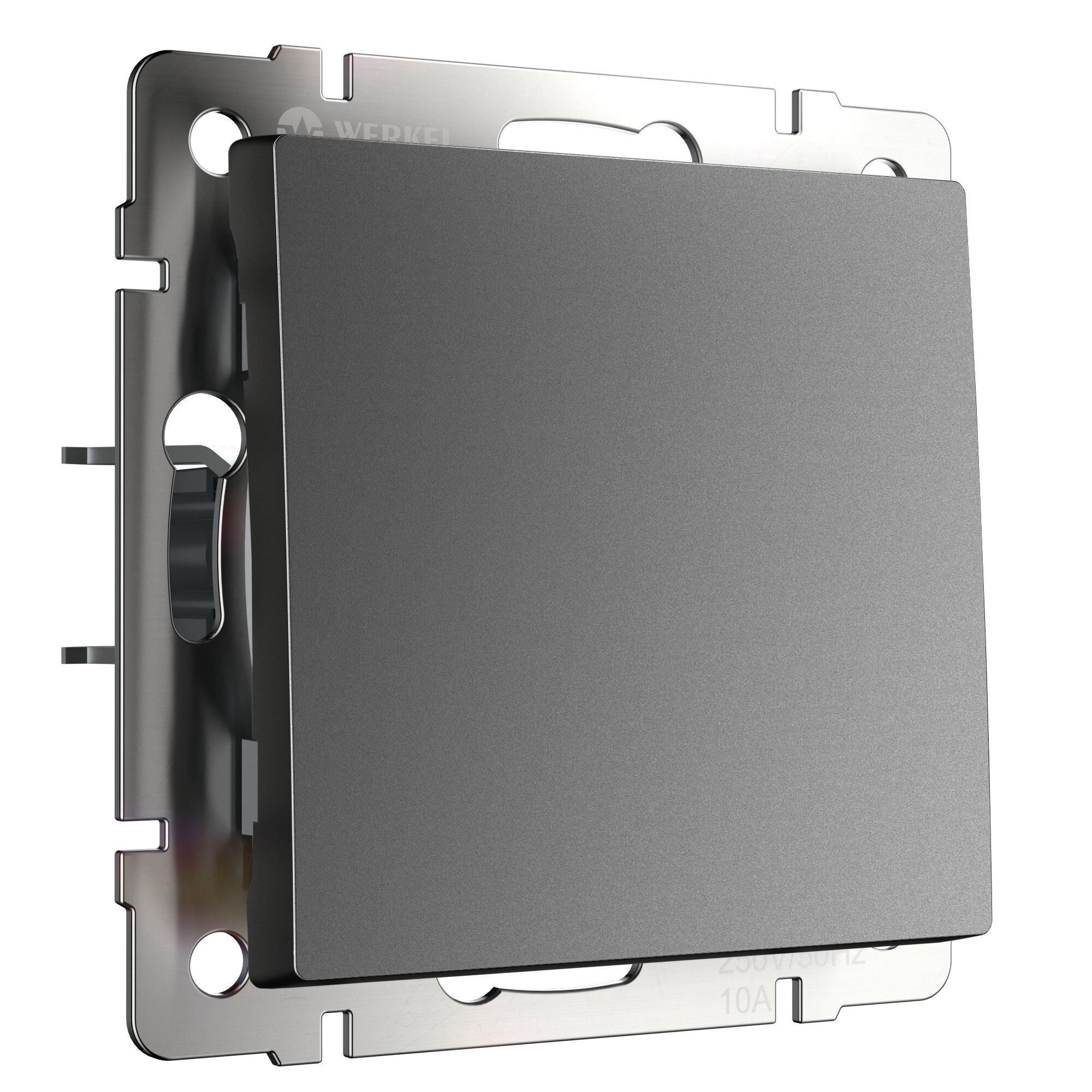 Выключатель 1-клавишный IP20 Графит матовый. Графит матовый.Werkel. W1110064