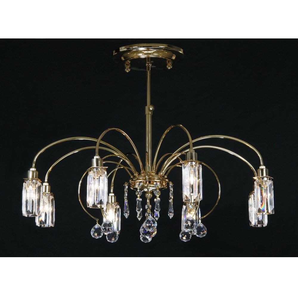 WL61301-8СKG. Wunderlicht Ice Spirit Люстра потолочная IP20 8 * 40W G9 220V. Золото