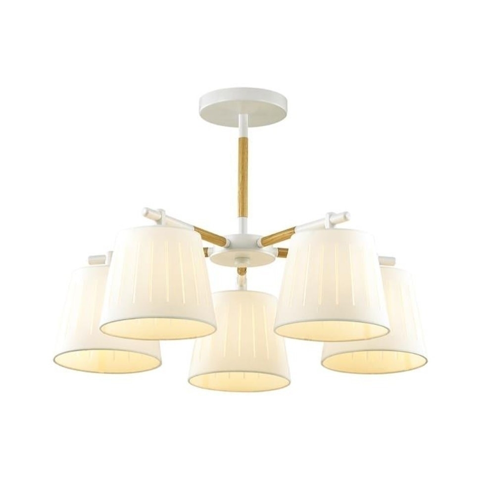 4111/5 Odeon Light Люстра  5*E27  40W 220V. Белый, светлое дерево