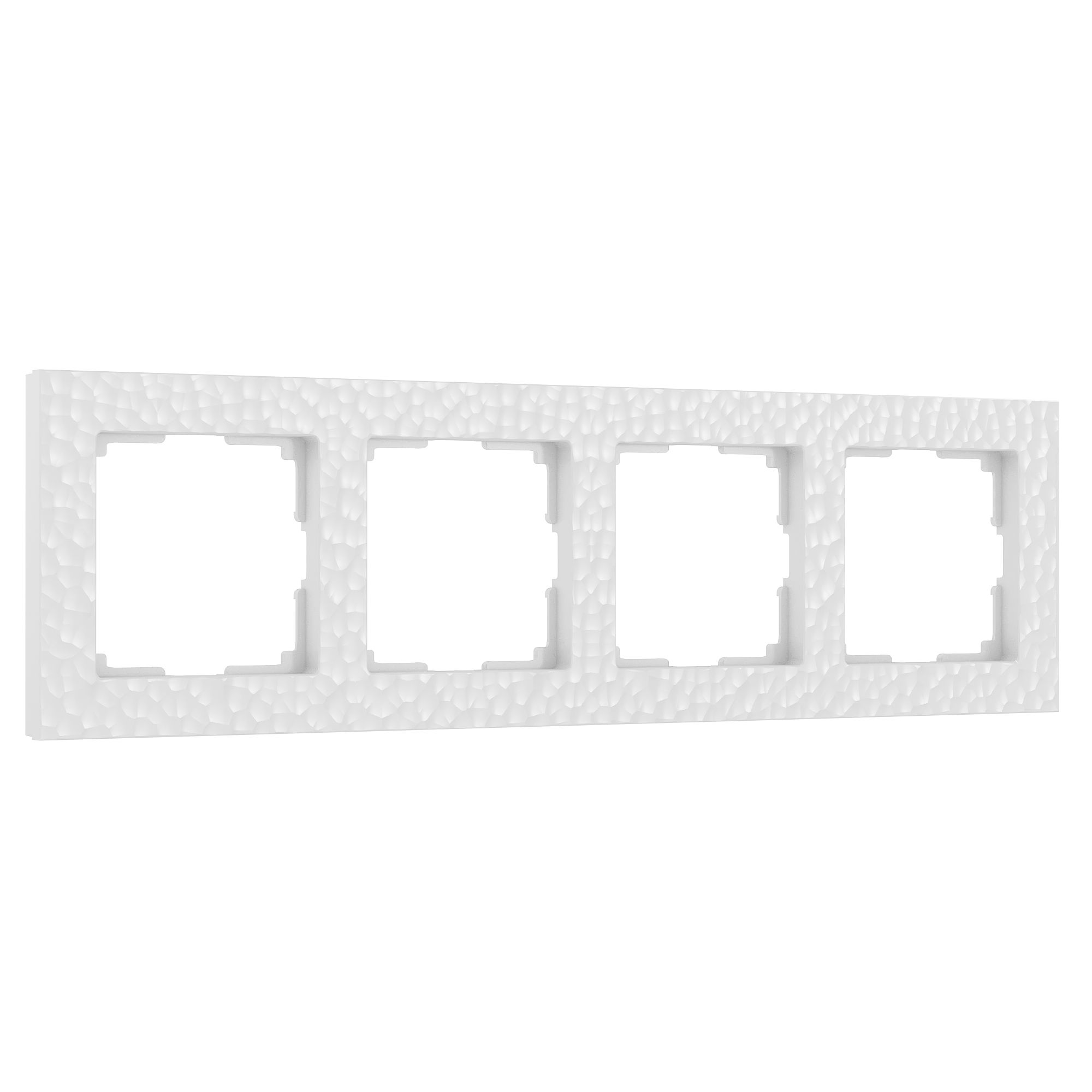 Рамка на 4 поста белый поликарбонат Werkel Hammer  W0042401