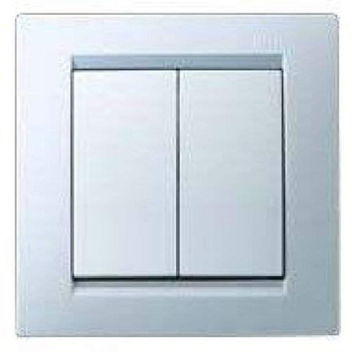 Simon Simon15 Белый Выключатель 2-клавишный IP20 250V Белый 16A 1590398-030