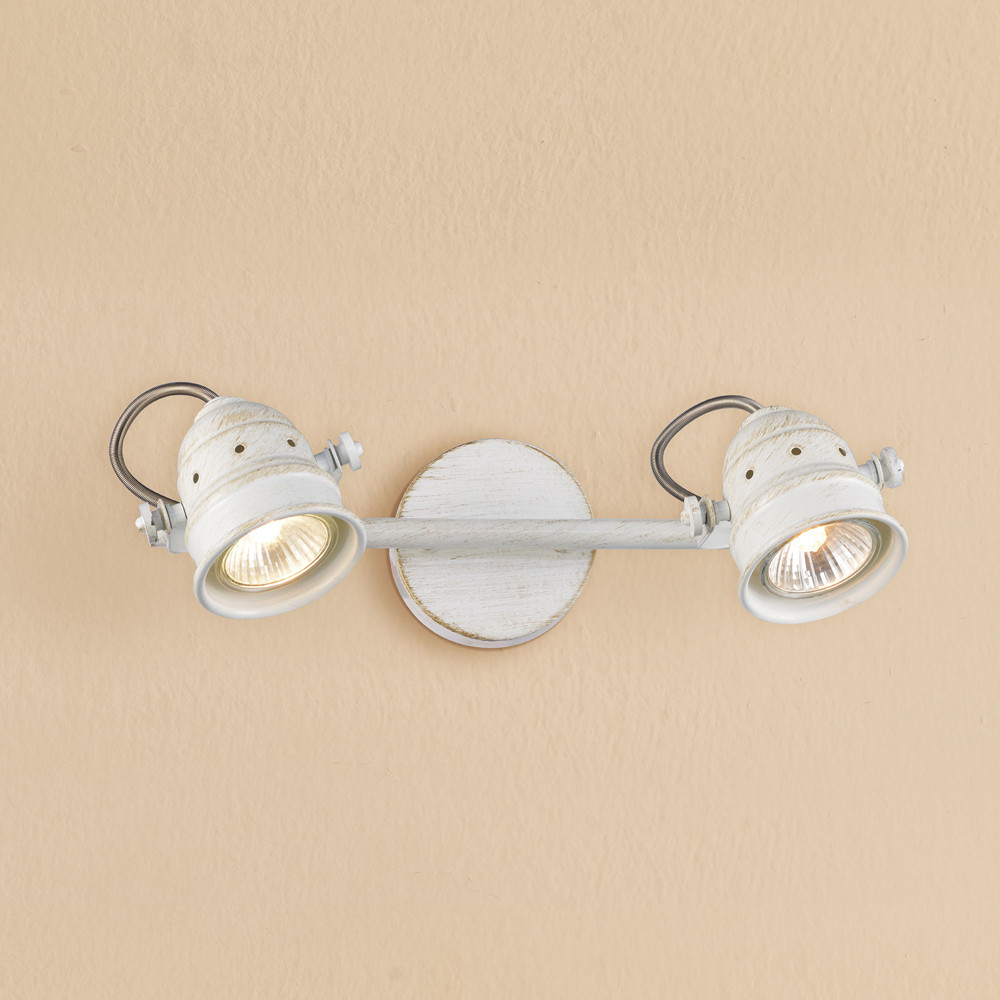 CL537522.CitiLux.Настенно-потолочный светильник (Спот).Белый с золотом.2*GU10,50W 220V