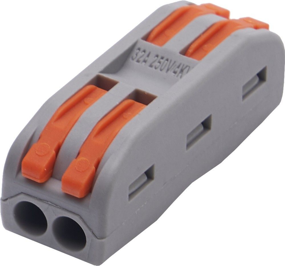 Клемма строительно-монтажная универсальная пружинная многоразовая Серый. Stekker 39035