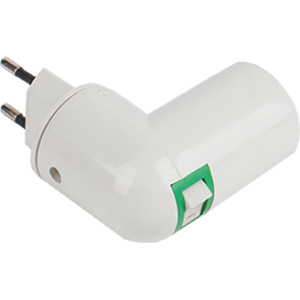 Переходник вилка-патрон E14 с выключателем,  220V. Белый. Ecola APT4SWEAY