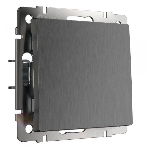 Выключатель 1-клавишный IP20 Графит Рифленый.Werkel. W1110004