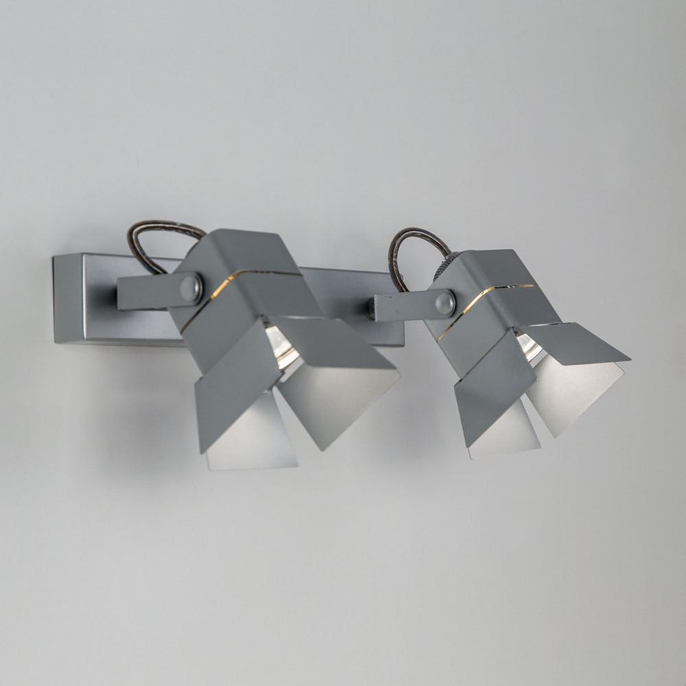 CL526521S.CitiLux.Настенно-потолочный светильник (Спот).Серебро.2*GU10,50W 220V