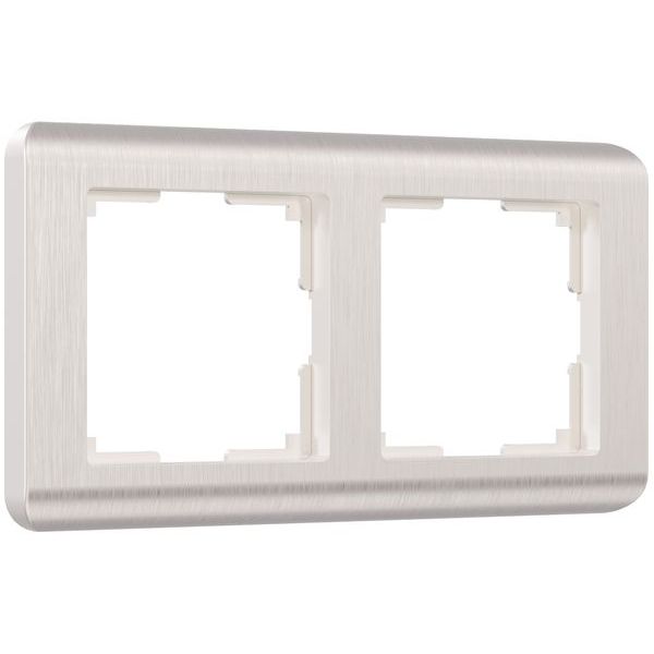 Рамка на 2-поста Перламутровый (рифленый) поликарбонат рифленый. Werkel Stream W0022113