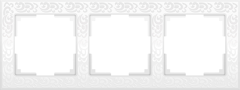 Рамка на 3 поста Белый Пластик Werkel Flock W0032301