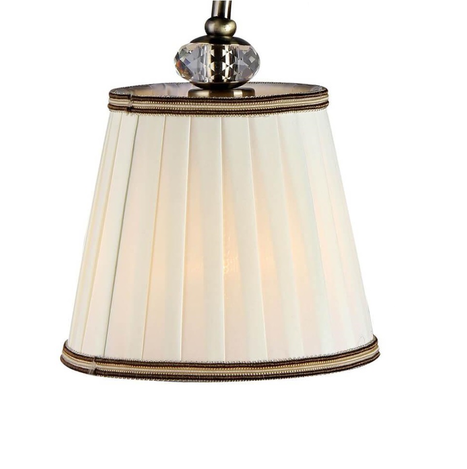 LMP-420-R.Maytoni.Абажур тканевый подвешивается на патрон (крепление сверху) E14, Шелк. Белый