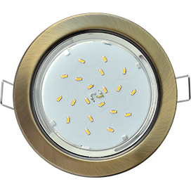 Встраиваемый светильник круг 1*GX53 220V,. Черненая бронза. Ecola FN53H4ECB