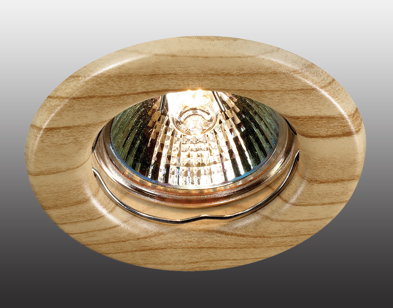 369713.Novotech. Встраиваемый светильник Дерево светлое,GU5.3, 50W,12V/220V