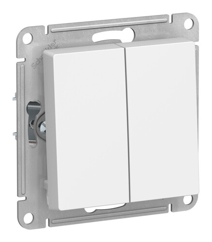 ATN001351.Systeme Electric.AtlasDesign (Лотос).Выключатель 2-клавишный, Винтов. зажим