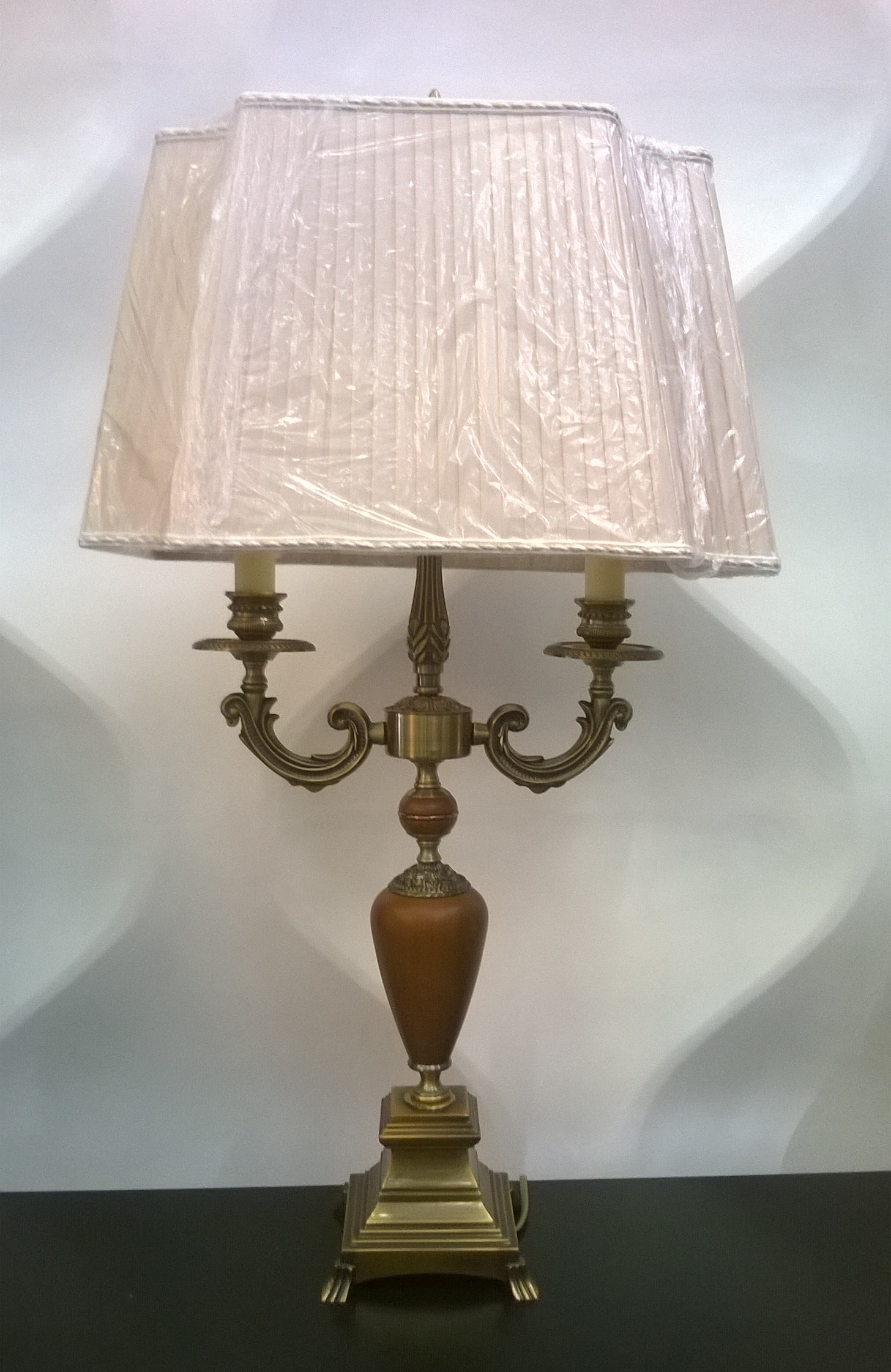 13278/2+42-08.56 Good Light Настольная лампа, 2*E14, 40W 220V. Бронза, бежевый