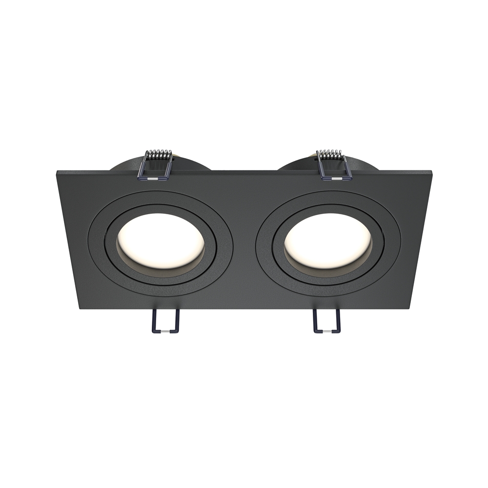 DL024-2-02B. Maytoni. Встраиваемый светильник MR16., 2*GU10, 50W, 220V. Черный