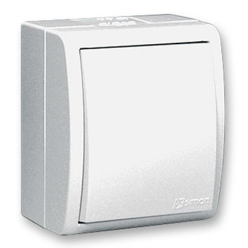 Simon Simon15 Aqua Выключатель накладной, влагозащищенный, 1-клавишный, с подсветкой IP54 10A 50Гц 2