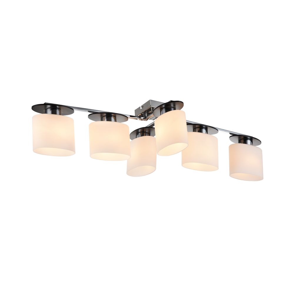 FR5101-CL-06-CN. Freya. Люстра потолочная  6*E14  40W 220V. Хром, белый